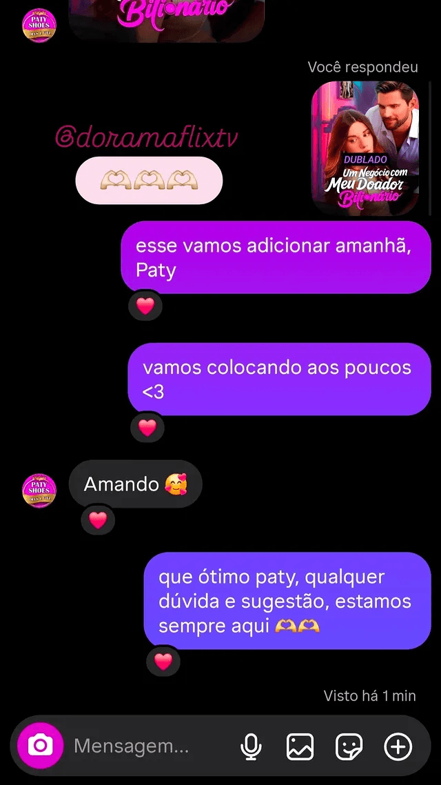 Paty amando o conteudo